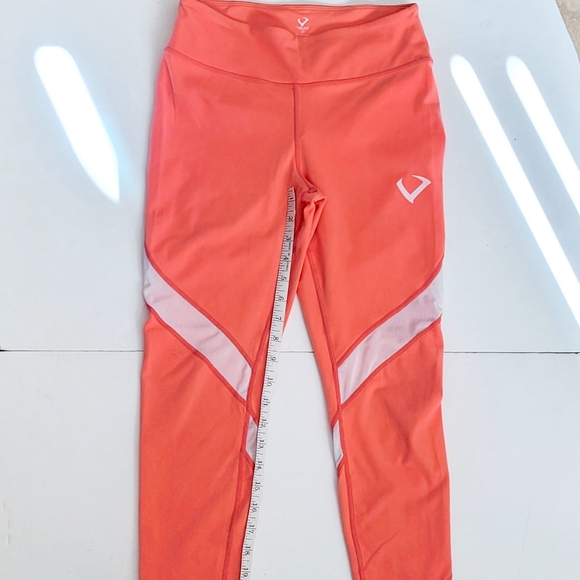 Orange+white calf length Violate the dress code leggings - Picture 9 of 13
